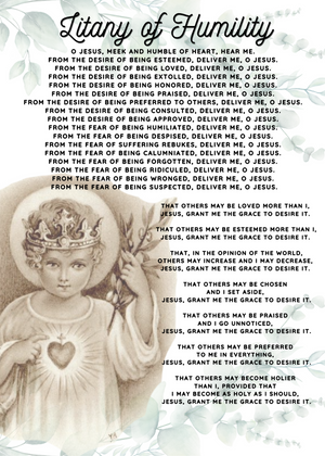 Litany of Humility Printable